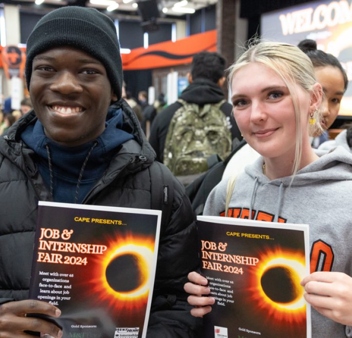 Students at CAPE internship fair 2024